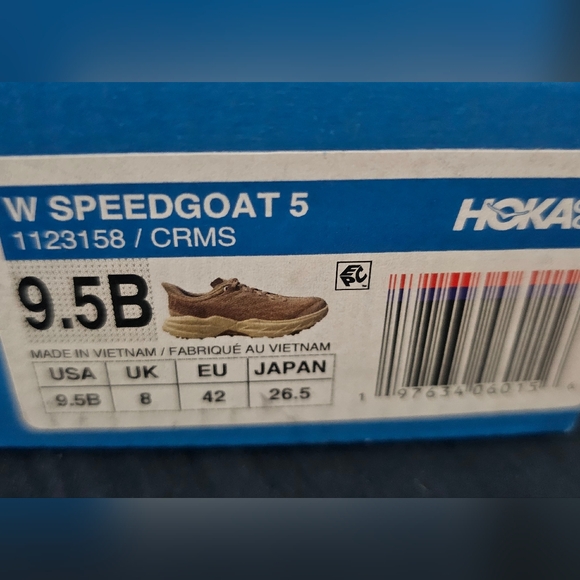 Hoka Speedgoat 5 Shoes Cream Sandstone 1123158-CRMS Women SZ 9.5 OR 10 New W/Box - Picture 8 of 8